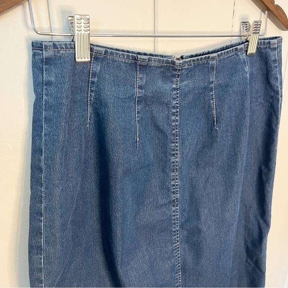 Vintage Cotton Blend Denim Skirt. Size 6. - Picture 6 of 8